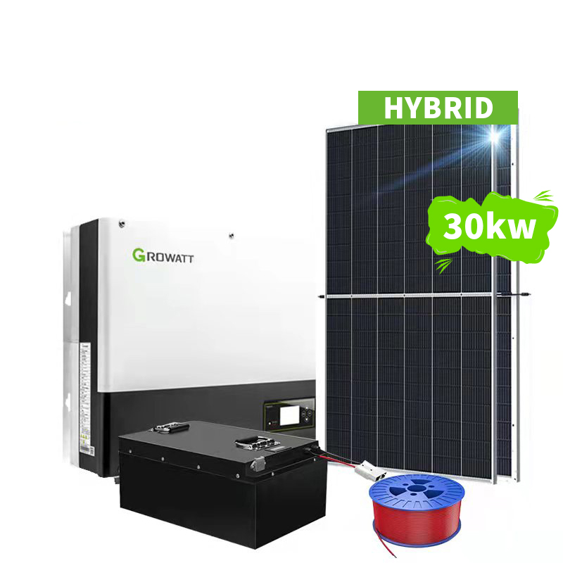 Set lengkap sistem energi surya hybrid 30KW untuk penggunaan komersial -Koodsun