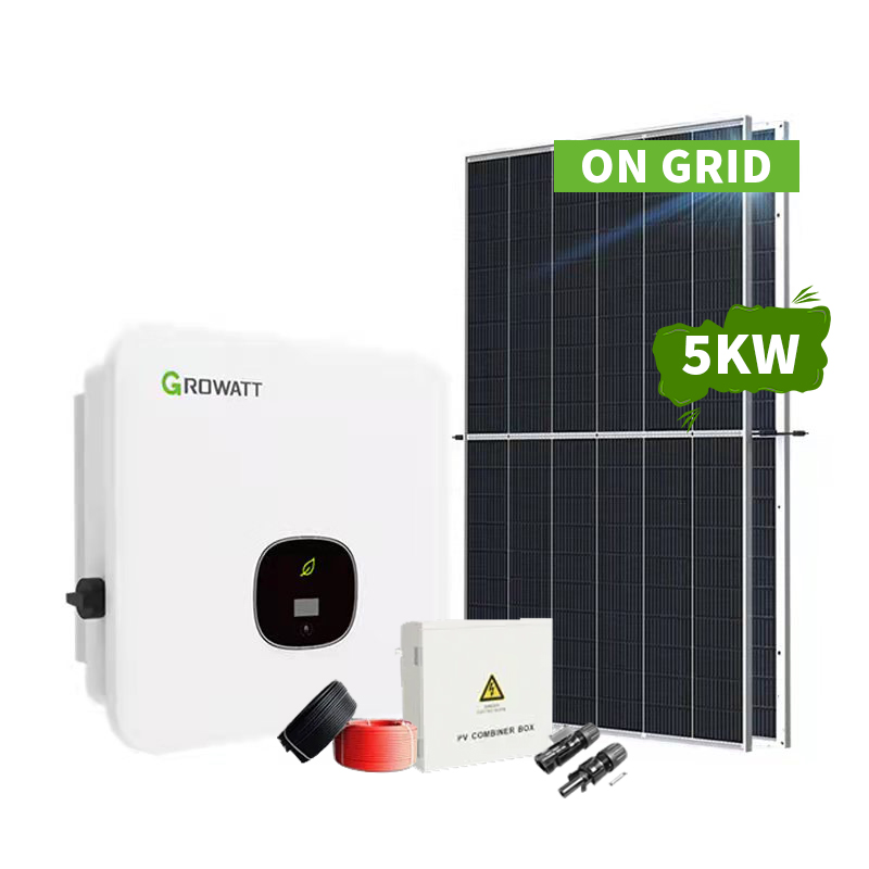 Sistem panel surya On Grid 5KW untuk penggunaan perumahan Set lengkap -Koodsun