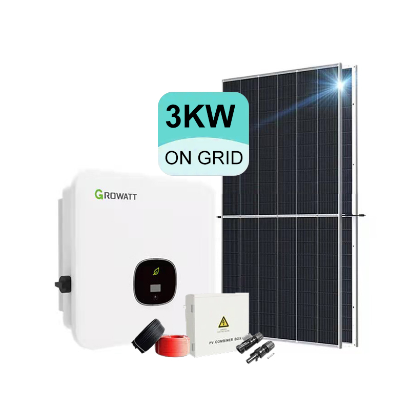 Sistem panel surya On Grid 3KW untuk penggunaan di rumah Set lengkap -Koodsun