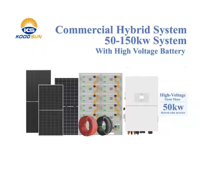 Wholesale Solar Energy System Storage 200kw 300kw 500kw Commercial Solar System with LiFePO4 Battery Hybrid Solar System -Koodsun